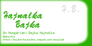 hajnalka bajka business card